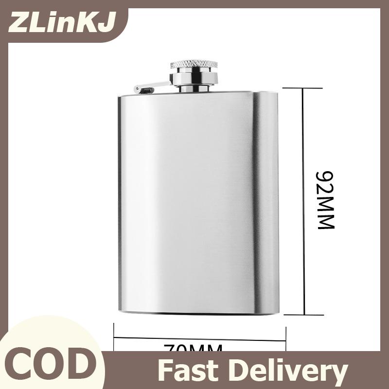 ZLinKJ 1 4 5 6 7 8oz xách tay mini thép không gỉ rượu Hip Flask cho rượu Chai du lịch Whisky chai Mu