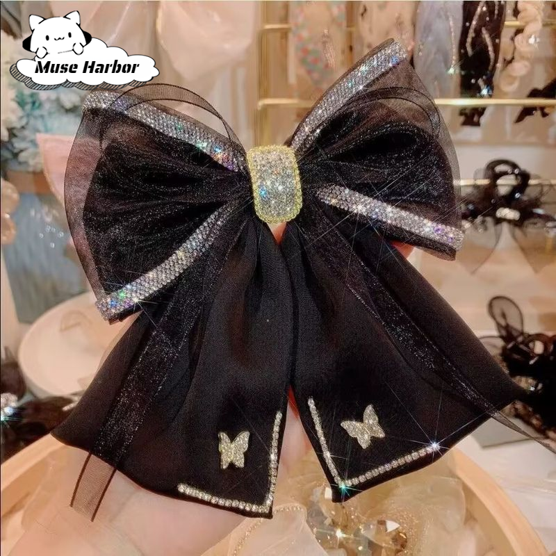 Muse Harbor คลิปผมโบว์ตาข่ายสไตล์หรูหราสำหรับผู้หญิง อุปกรณ์เสริมผมหวานและเก๋ ราคา 53 บาท*ส่งฟรี