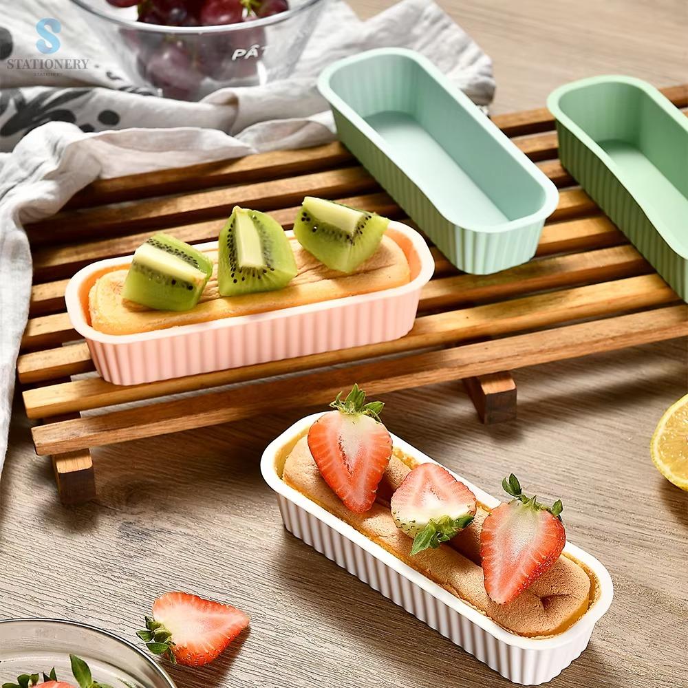 STATIONERY 4Pcs Không dính Chảo silicone cho máy chiên không khí Hình chữ nhật Tự làm Khuôn bánh brownie Hộ gia đình Có thể tái sử dụng Khay nướng bánh mì nướng Dành cho bánh ngọt tráng miệng
