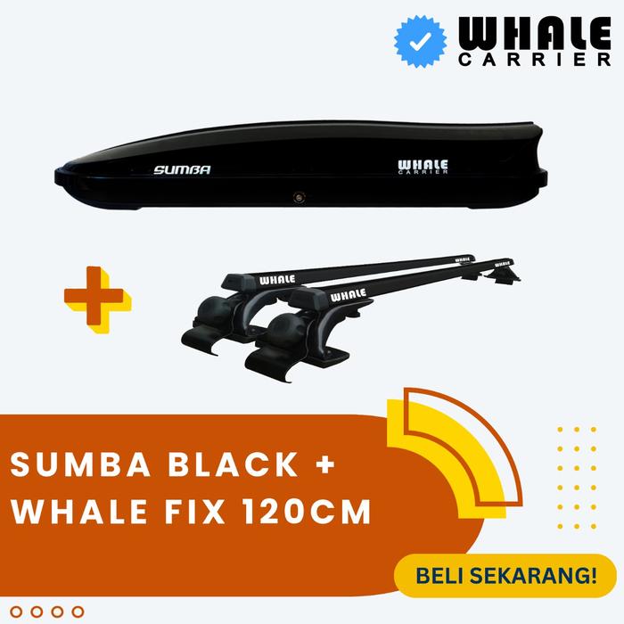SET ROOFBOX WHALE CARRIER SUMBA 650 LITER DAN CROSSBAR WHALE FIX 120CM -nanas shop9 Harga 14,319,000 rupiah*Gratis Ongkir