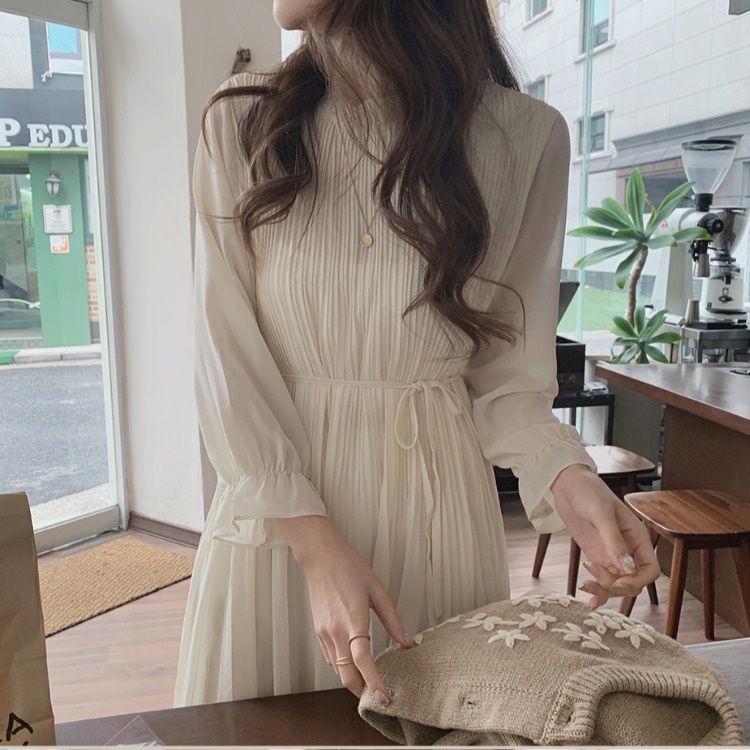 Đầm nữ dài tay nhẹ nhàng cho các nàng công sở
