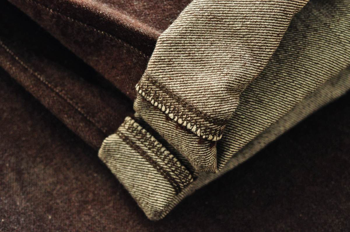 AQLKY Saucezhan Men Jeans Brown Jeans Men Jeans Trousers Selvedge Denim Jeans for Men Taper Fit Mens Jeans vintage 13.8 Oz FGUOP · v2