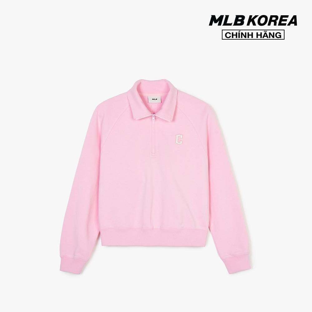MLB - Áo sweatshirt nữ cổ bẻ phom croptop Basic Small Logo 3FMTB0341-45PKL