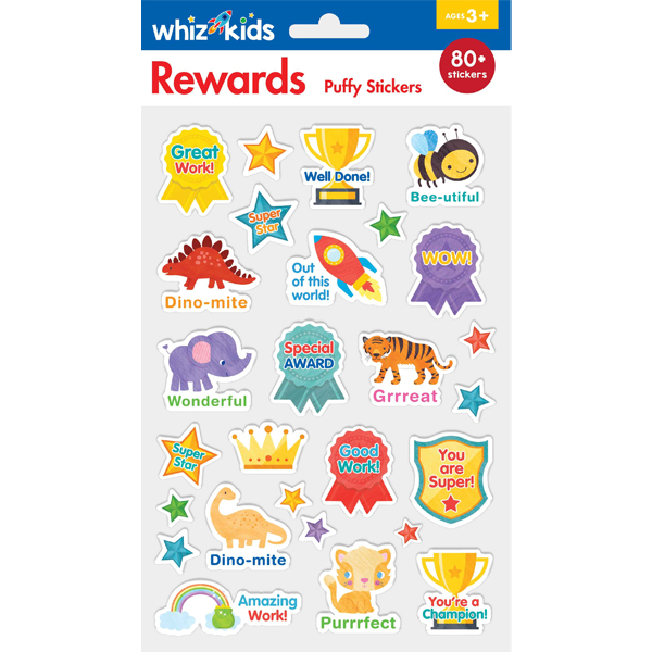 Sách - Whiz Kids Puffy Stickers - Rewards - Phương Nam Book