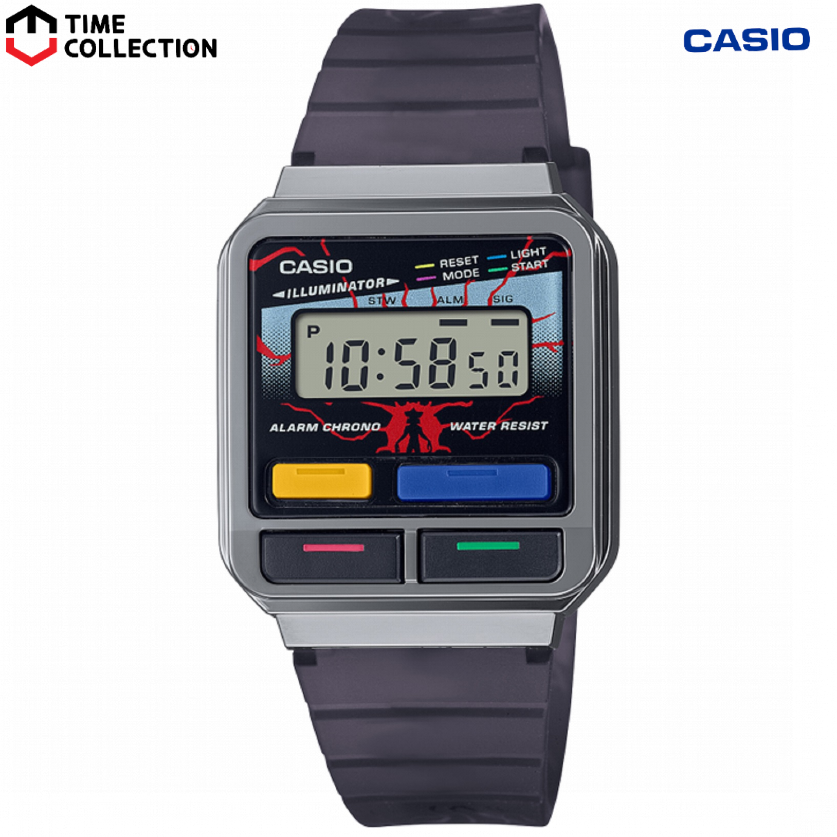Casio PAC-MAN Digital Vintage Watch A100WEPC-1B Unisex Stainless