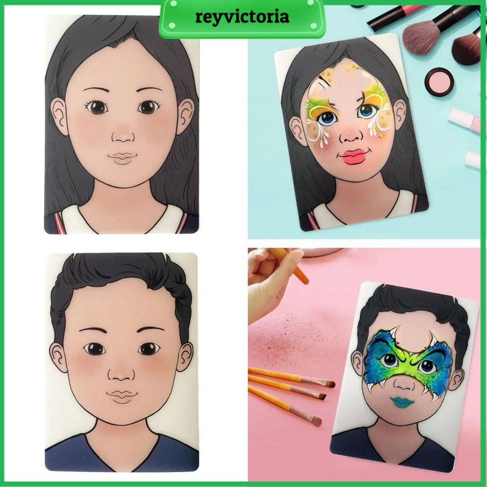 REYVICTORIA Sân khấu cho người mới bắt đầu Mẫu thực hành trang điểm Tái sử dụng Người mới Khuôn tô vẽ Mới Có thể giặt Bảng tập