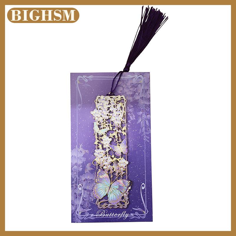 BIGHSM Phong Cách Trung Quốc Tua Hollow Bướm Kim Loại Bookmark Quà Tặng Cho Sinh Viên Giáo Viên Đọc Trang Clip Bookmark Sách Phụ Kiện