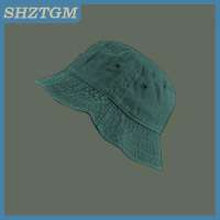 SHZTGM Hồng Kông Phong Cách Retro Rửa Denim Ngư Dân Hat Thời Trang Và Linh Hoạt Sun Hat Mặt Trời Bảo Vệ Mặt Trời Mũ Câu Cá Ngoài Trời Đi Bộ Đường Dài Mũ
