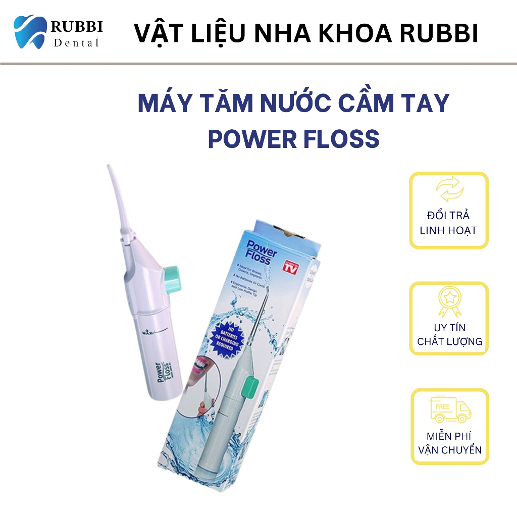 Dụng cụ xịt, vệ sinh răng miệng thông minh làm sạch kẽ răng Power Floss