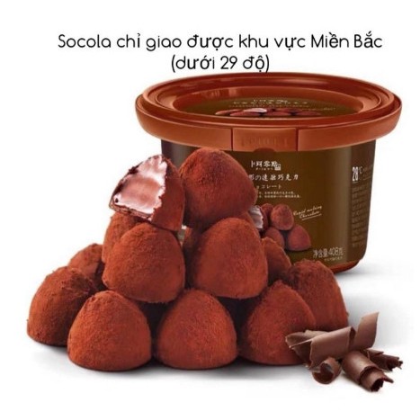 Nama socola 408g - Socola tươi, nama chocolate xô 80 viên ăn là nghiền