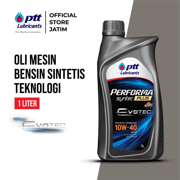 Ptt Lubricants Syntec Plus Performance Car Oil Sae 10W-40 Api Sp [1L] Harga 99,000 rupiah*Gratis Ongkir