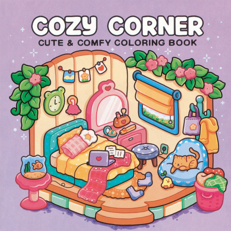 Coloring Book for Kids Cute Animal Graffiti Painting Book Cozy Doodles Book Painting Book For Kids Relaxation