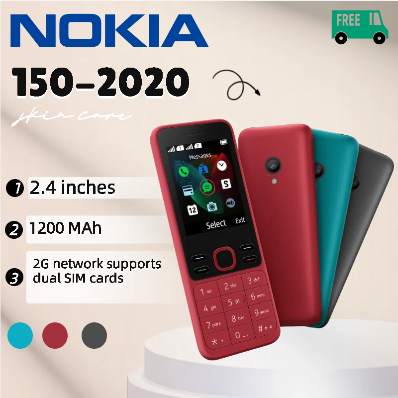 Nokia 150 2020 2G non-smartphone straight board dual card elderly machine button function 2.4 inch straight screen, portable and lightweight ราคา 829 บาท*ส่งฟรี