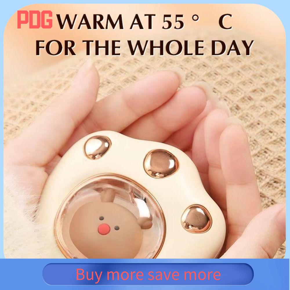 PDG 2 mức nhiệt độ Máy sưởi tay hình móng mèo Di động Có thể sạc lại Máy sưởi bỏ túi Dễ thương mini Máy sưởi điện Mùa đông