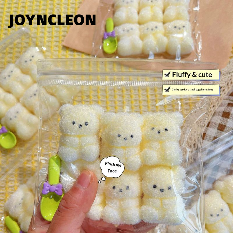 Joyncleon, a Cute, Creamy Bear Toy Set for Stress Relief and Fun. ราคา 57 บาท*ส่งฟรี