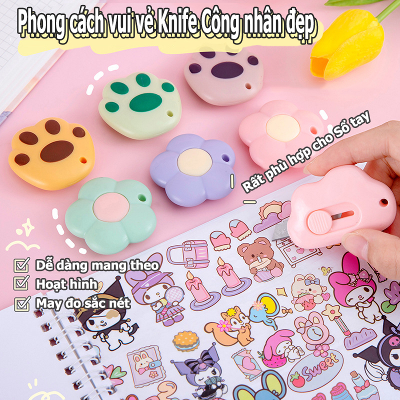 （1pcs）Dao rọc giấy hoạt hình mini tiện ích, dao cắt giấy thủ công tiện lợi cho học sinh tiểu học