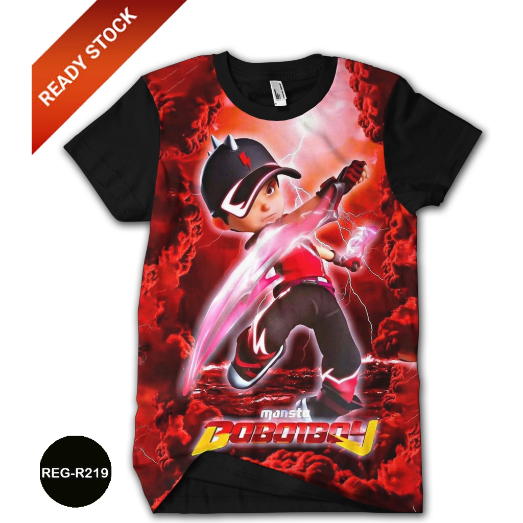 Boboiboy Lighing Pattern 3D Printing Boy's T-shirt New Idol Boboiboy Pattern 7th Trendy Children's C