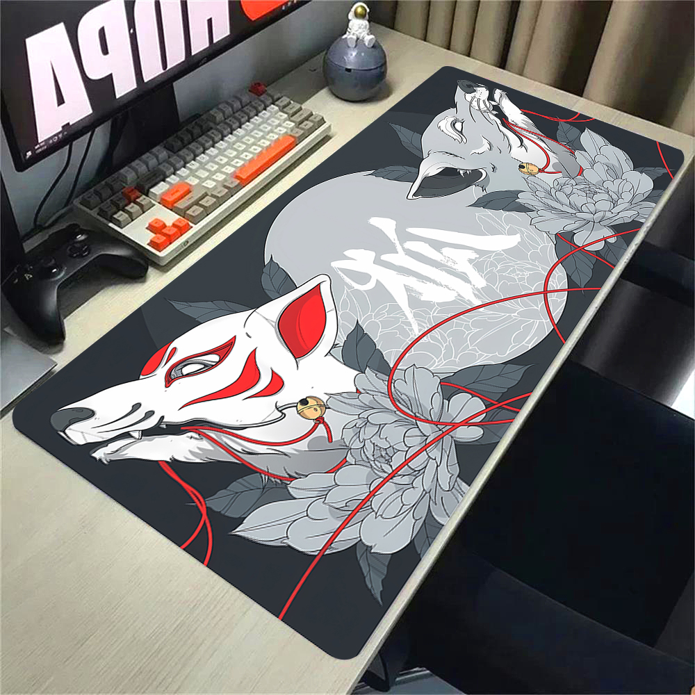 Chuột pad Chín đuôi Fox Bảng pad Chuột pad Trò chơi điện tử Bàn máy tính pad 100x50 Bàn phím chơi ga