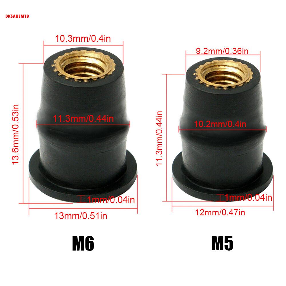 30pcs M5 Motorcycle Rivet Nut - ตัวยึดยางสำหรับ Fairing Cowl Mirror Honda Suzuki ราคา 60 บาท*ส่งฟรี