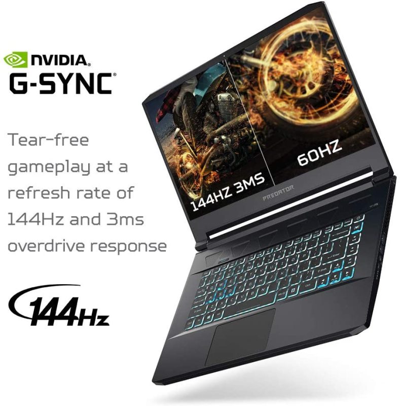 Acer Predator Triton 500 Thin & Light Gaming Laptop, Intel Core i7-8750H, GeForce RTX 2080 Max-Q, 15.6 Full HD 144Hz 3ms G-Sync IPS Display, 16GB DDR4, 512GB PCIe NVMe SSD, RGB KB,
