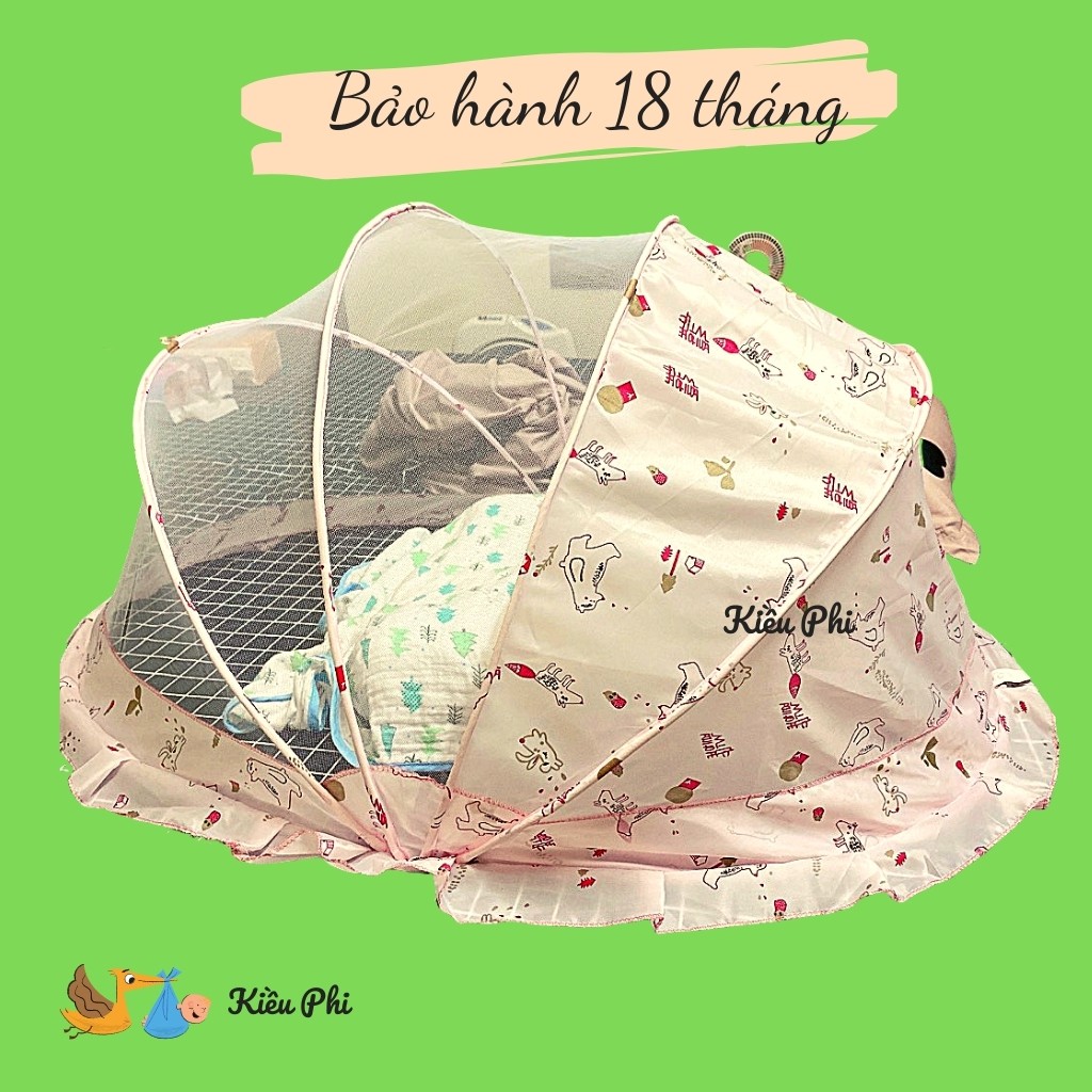 Màn chụp tự bung gấp gọn - Mùng chụp tự bung cho bé chống muỗi cao cấp Kiều Phi có che ánh sáng