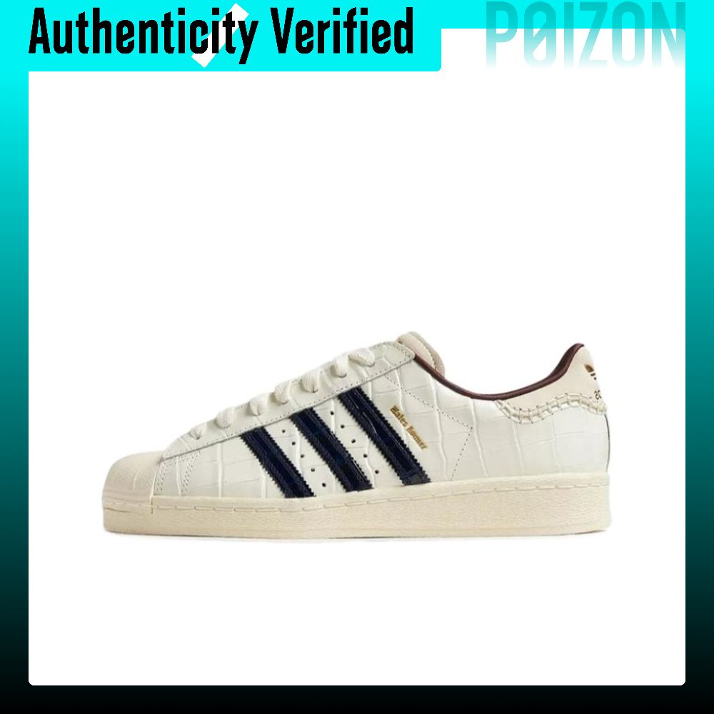 รองเท้าผู้ชาย adidas Originals x Wales Bonner SUPERSTAR รองเท้าสเก็ตบอร์ดต่ำผู้ชายสีขาว JP7161 ราคา 21,691 บาท*ส่งฟรี