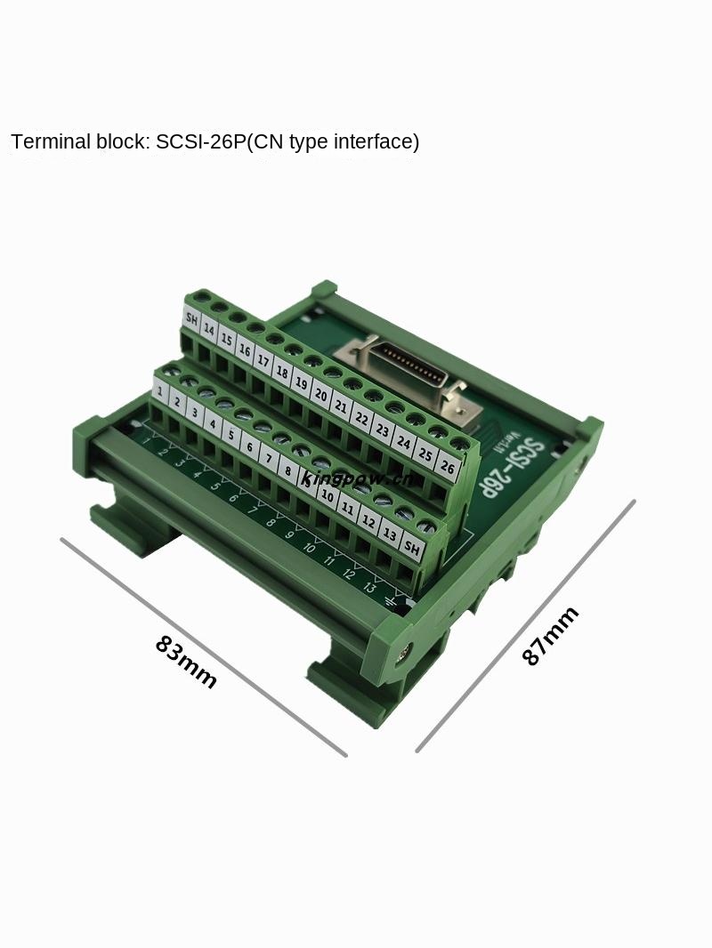 Đầu Nối Bộ Chuyển Đổi SCSI-26P-C KingPow | Thay Thế Advantech, PA66 Chống Cháy, 0.8A board mạch - Không Có Hộp Mô-đun