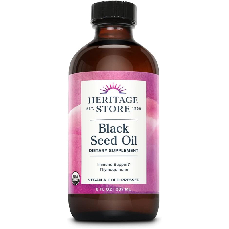 Dầu hạt thì là đen ép lạnh hữu cơ Black seed oil tự nhiên nguyên chất HERITAGE STORE Organic 237ml USA - SẢN PHẨM ĐƯỢC YÊU THÍCH SĂN ĐÓN TRÊN THỊ TRƯỜNG HIỆN NAY, HÀNG DÙNG SIÊU THÍCH MỜI KHÁCH YÊU TRẢI NGHIỆM, SHOP CHỌN LỌC KĨ LƯỠNG!