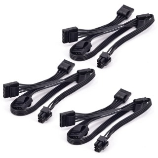 3x ide 4pin modular power supply cable for corsair rm1000x rm550x 650x 750x 850x 6pin to 4 ide cable 1