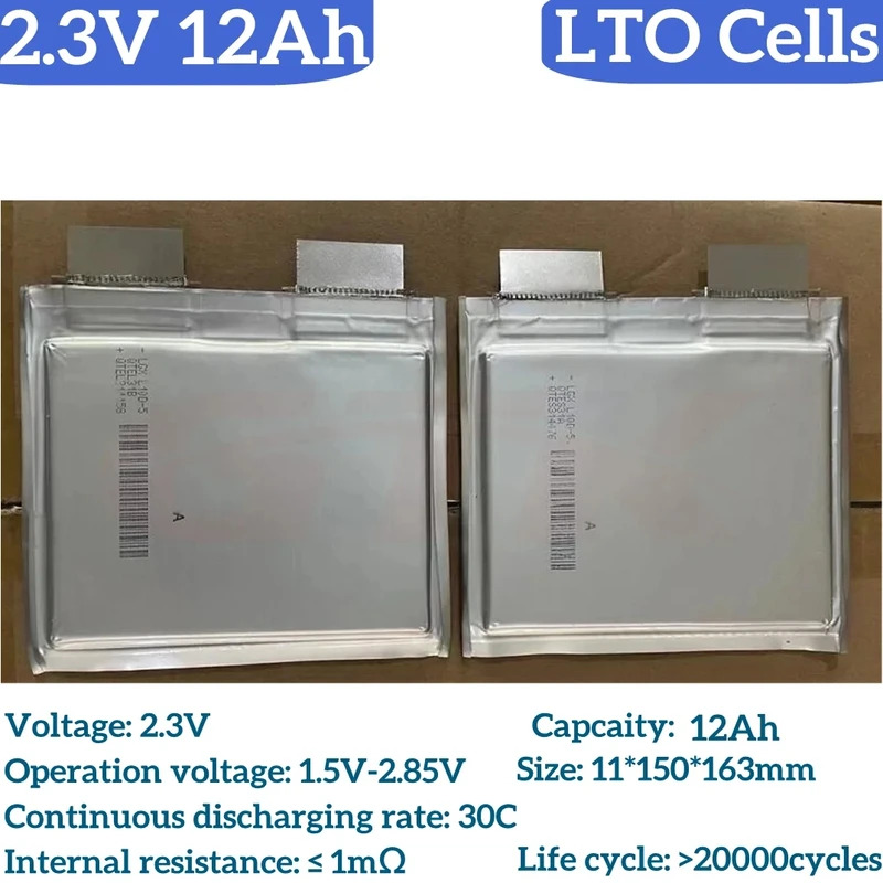 GTK Rechargeable LTO 2.3V 10Ah  Lithium Titanate  30C Discharge for DIY 12V 24V 48V 80Ah 100Ah