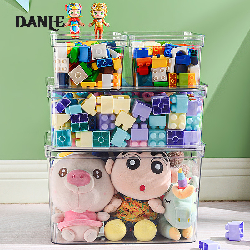 Toy storage box household children's Lego building blocks plush doll storage box transparent doll debris storage box ราคา 143 บาท*ส่งฟรี