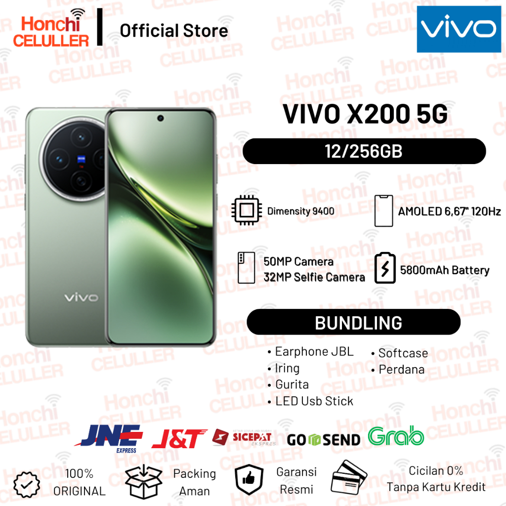 Vivo X200 12/256GB - ZEISS Telephoto Camera, 5800 mAh BlueVolt Battery, Dimensity 9400, vivo AI Garansi Resmi Vivo Indonesia Harga 12,999,000 rupiah*Gratis Ongkir