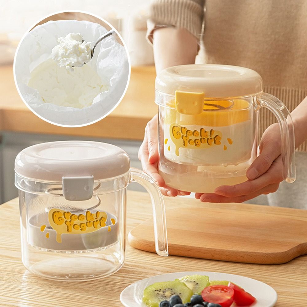 A5TG Tròn Máy làm sữa chua Hy Lạp Dung tích lớn nhựa Máy tách sữa chua Bền bỉ Lưới mịn Máy tách độ ẩm phô mai Sữa chua
