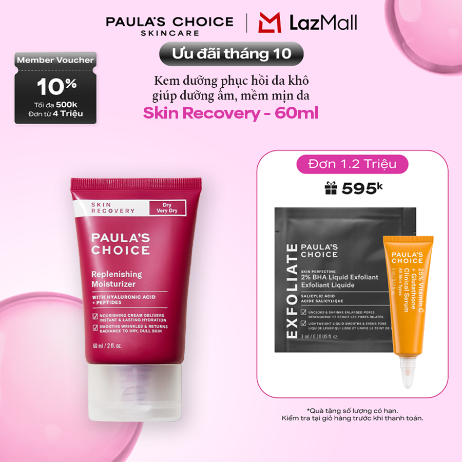 Kem dưỡng ẩm phục hồi nhanh chóng cho da khô Paula’s Choice Skin Recovery Replenishing Moisturer 60 ml 1860