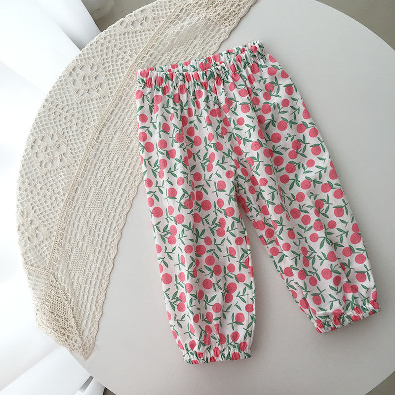 AISAMEFE Girls 2024 New Leggings for Children Korean Edition Fashionable Cartoon Cute Versatile Casual Pants ราคา 173 บาท*ส่งฟรี