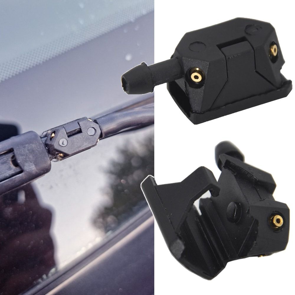 TKC28 2 cái Gắn vào tay 8/9mm ABS Nâng cấp 4 chiều Điều chỉnh Xe Kính Chắn Gió Máy Giặt Vòi phun tia nước Lưỡi gạt nước Vòi phun cần gạt ô tô