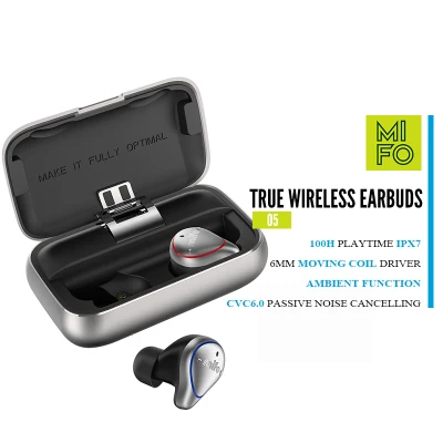 Mifo O5 TWS Bluetooth Stereo Earbuds True Wireless Earbuds Bluetooth 5.0 IPX7 Passive Noise Cancelling Standard Version