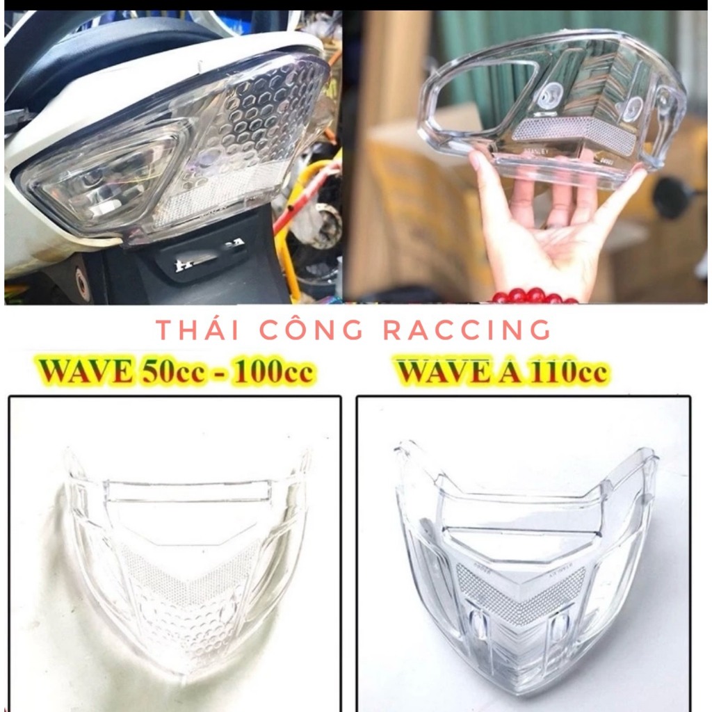 Nắp hậu wave 50cc-100- 110,,ốp đèn hậu wave hàng màu trắng (giá 1 chiếc)