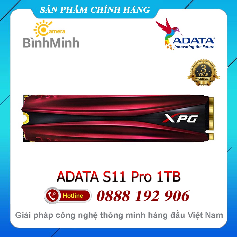 Ổ Cứng SSD 1TB Adata XPG Gammix S11 Pro NVMe M2 PCIe Gen 3 x4 2280 - 1TB - Bảo Hành 3 Năm