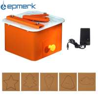 Lepmerk Walmeck Electric Cardboard Cutter Safe Craft Cutting Tool Paper Cutting Machine for Home and Classroom Art Activities Kids Craft Tool Plastic 20x20x13.5cm (Plastic)
