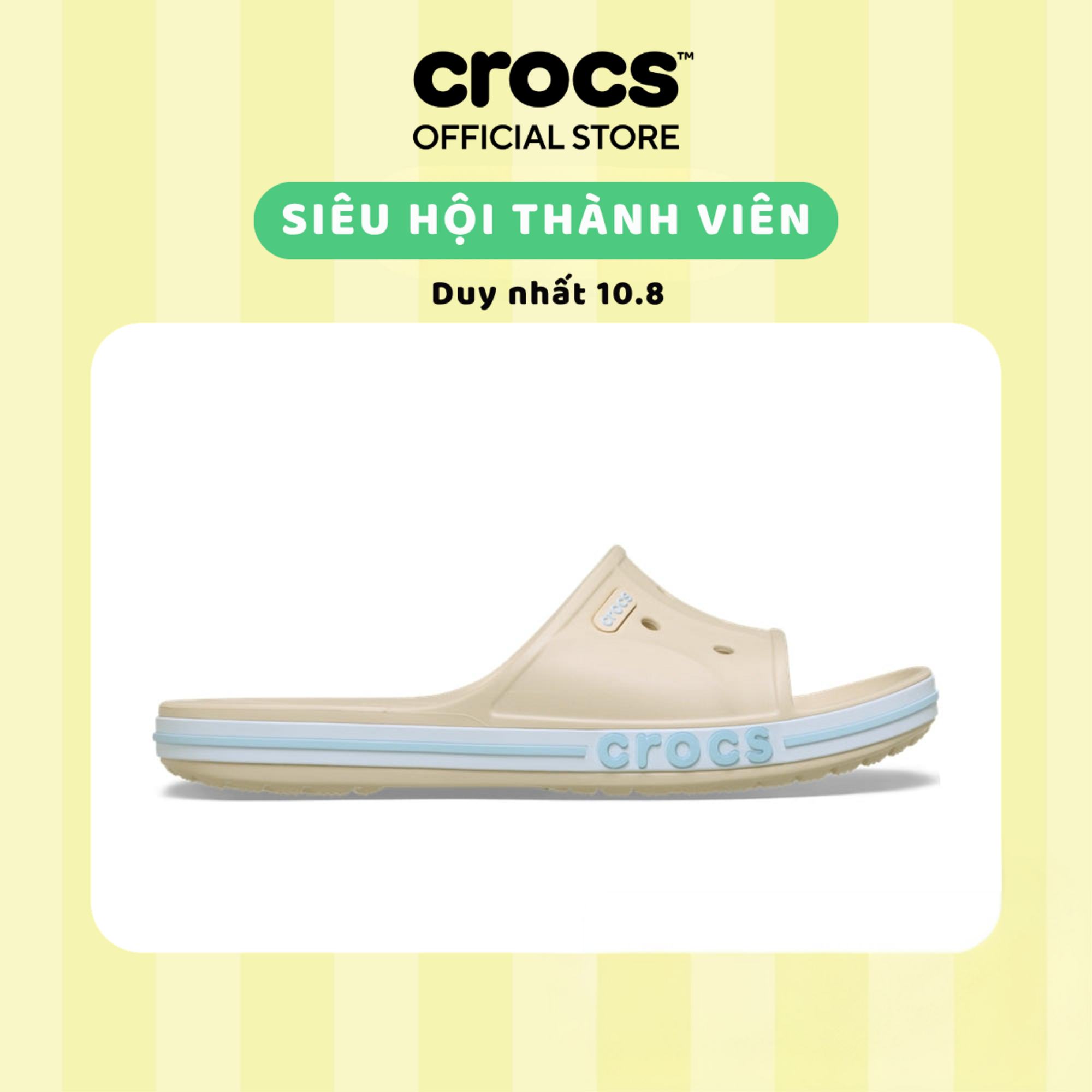 Dép Unisex Crocs Bayaband - Winter White - 205392-1LI
