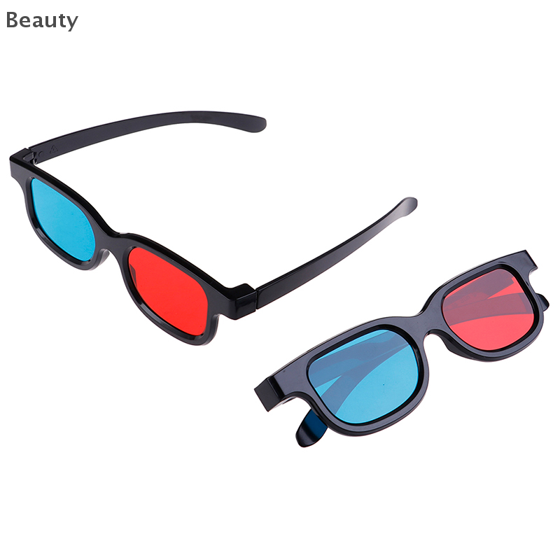[beauty] แว่นตา3D สีแดงน้ำเงินแบบสากลสำหรับเกมภาพยนตร์ anaglyph มีมิติ ราคา  12 บาท*ส่งฟรี