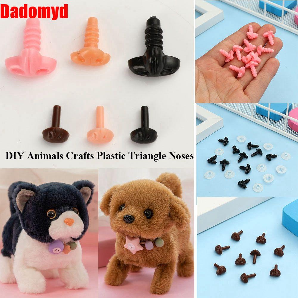GROUTE 10pcs ปุ่มหมี เครื่องมือ DIY จมูกตุ๊กตา จมูกสามเหลี่ยม อุปกรณ์ตุ๊กตา ชิ้นส่วนความปลอดภัย ราคา 38 บาท*ส่งฟรี
