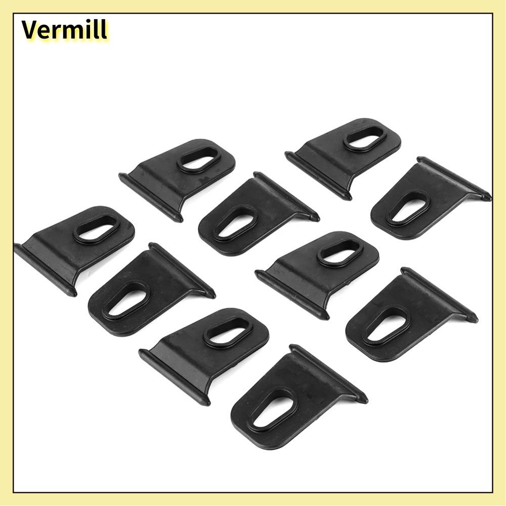 VERMILL 10PCS Móc treo Móc mái hiên Móc treo quần áo RV Đen Bộ tổ chức móc treo quần áo Phụ kiện cắm trại Móc mái hiên RV Xe cắm trại RV