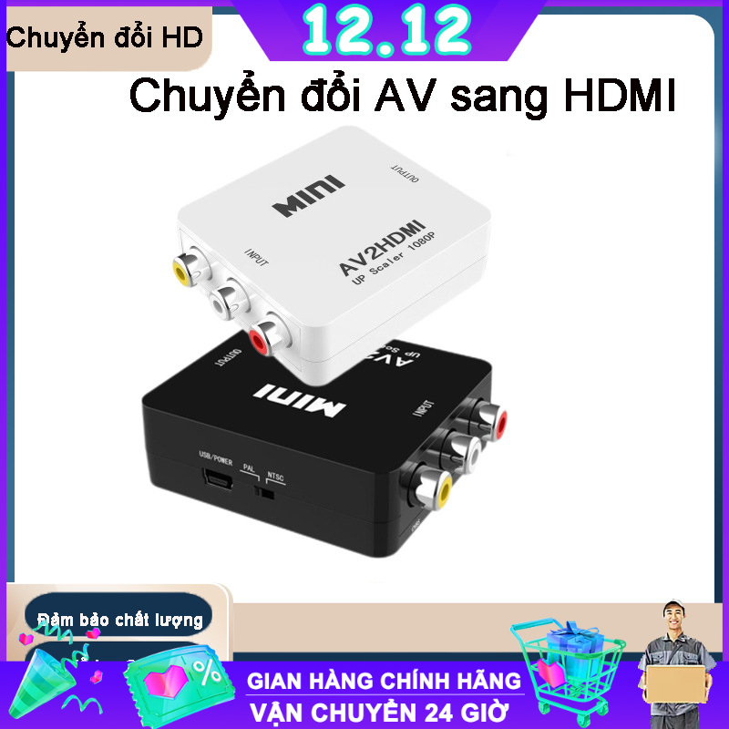 Bộ chuyển đổi video av sang hdmi bộ chuyển đổi av sang hdmi kết nối cáp stb sang màn hình tv 1080p