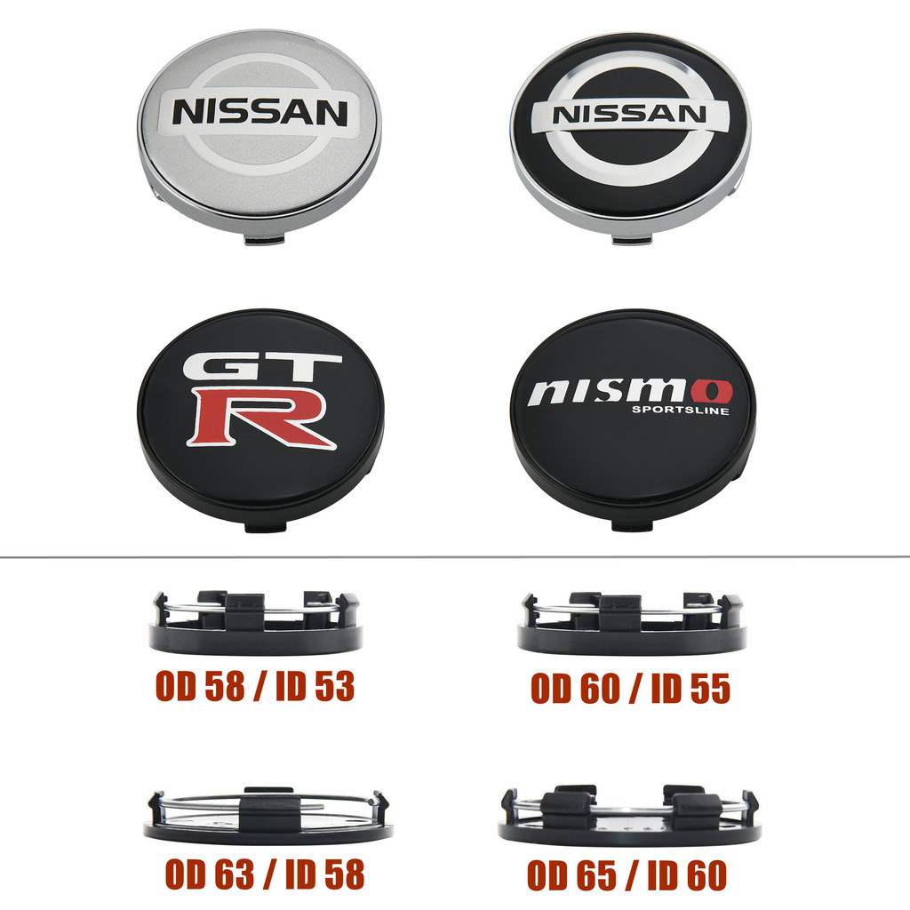 4ตัว 58มม ฝาครอบล้อ นิสสัน ฝาปิดดุมล้อ 60มม ฝาครอบดุมล้อ nissan nismo gtr 63มม ฝาดุมล้อ 65มม ราคา 210 บาท*ส่งฟรี