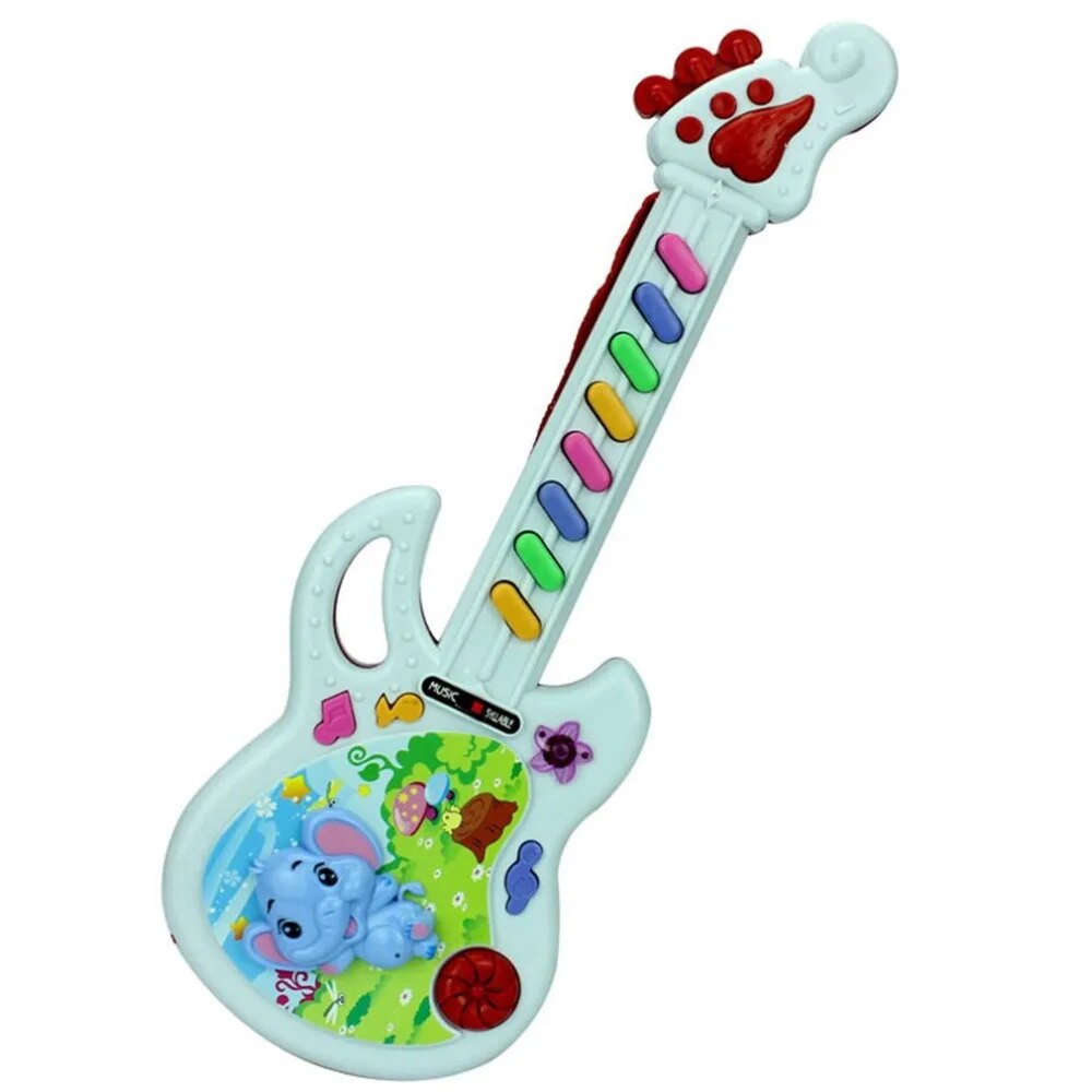 Baby Acoustic Elephant Guitar Musical Instrument Toys Learning