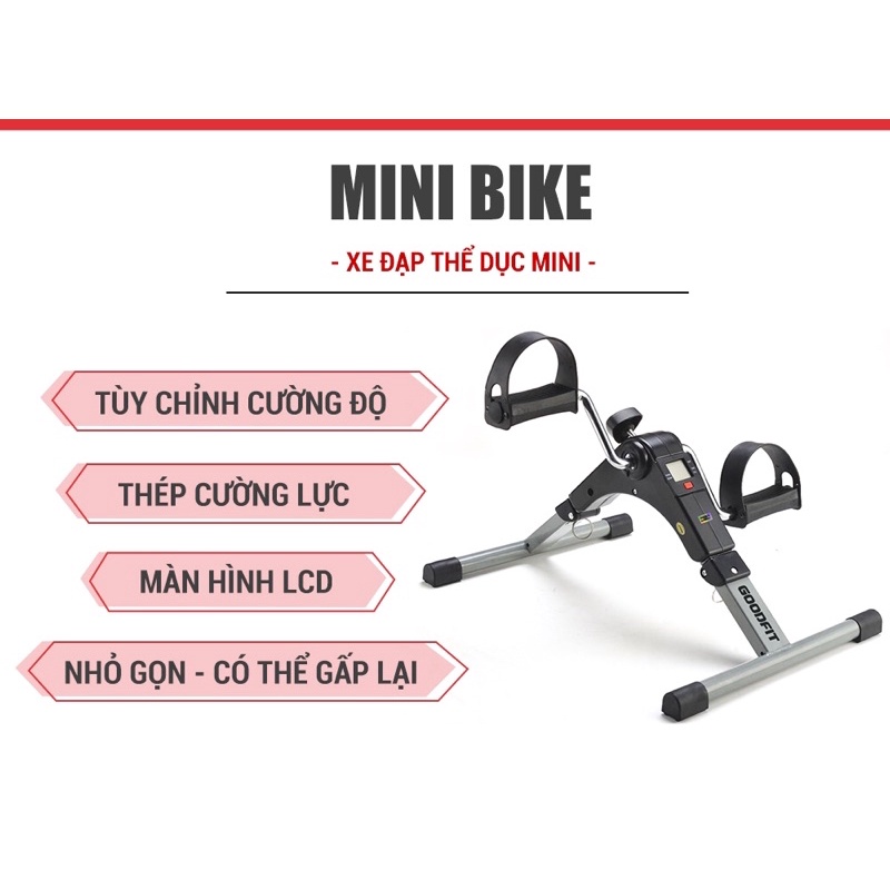 Xe đạp thể dục mini tại nhà gấp gọn GoodFit GF002MB