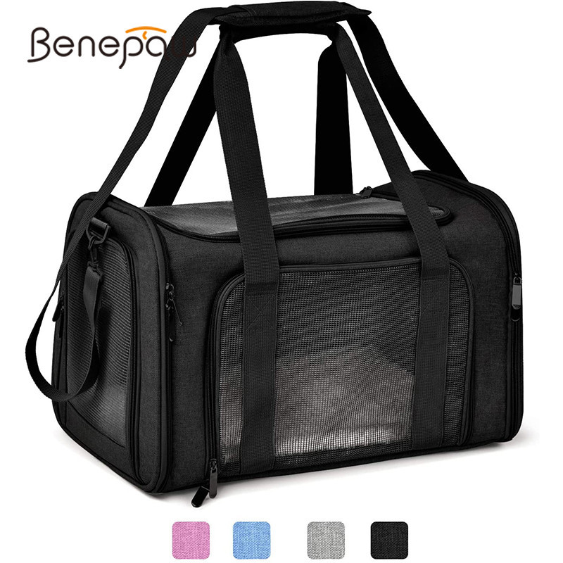 Benepaw Breathable Small Dog Carrier Bag Collapsible Padded Shoulder Strap Pet Carrying Transporter For Puppies Cats Fleece Mat ราคา 1,010 บาท*ส่งฟรี