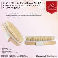 SIKAT MANDI SCRUB BADAN BATH BRUSH SOFT BRISTLE WOODEN SHOWER BRUSH